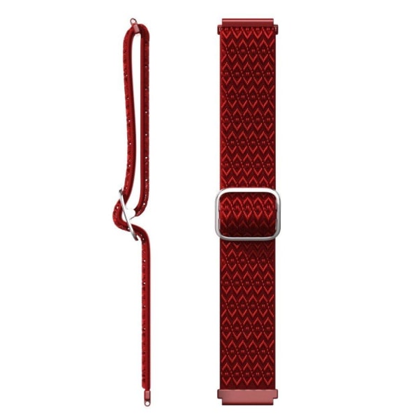 22mm Universal rhombus elastisk nylon urrem - Rød Red