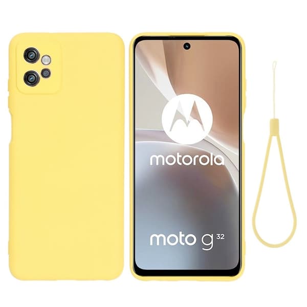 Matte Liquid silikone cover til Motorola Moto G32 - Gul Yellow