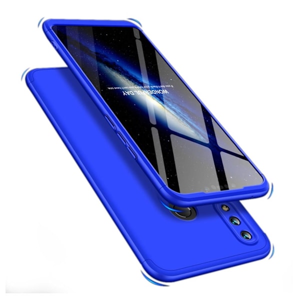 GKK Huawei P Smart Plus beskyttelsesetui i plastik med 3 delt design - Blå Blue