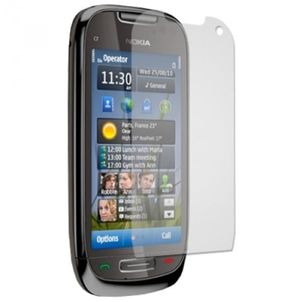 Nokia C7 Skjermbeskytter (Klar) 3 Stk Transparent