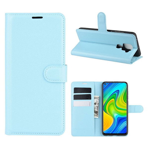 Classic Xiaomi Redmi Note 9 flip etui - Babyblå Blue
