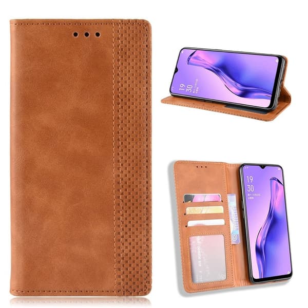 Bofink Vintage Oppo A31 / A8 lær etui - Brun Brown