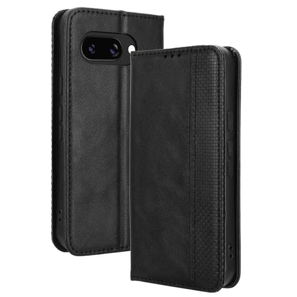 Bofink Vintage läder Google Pixel 9a fodral - Svart Svart