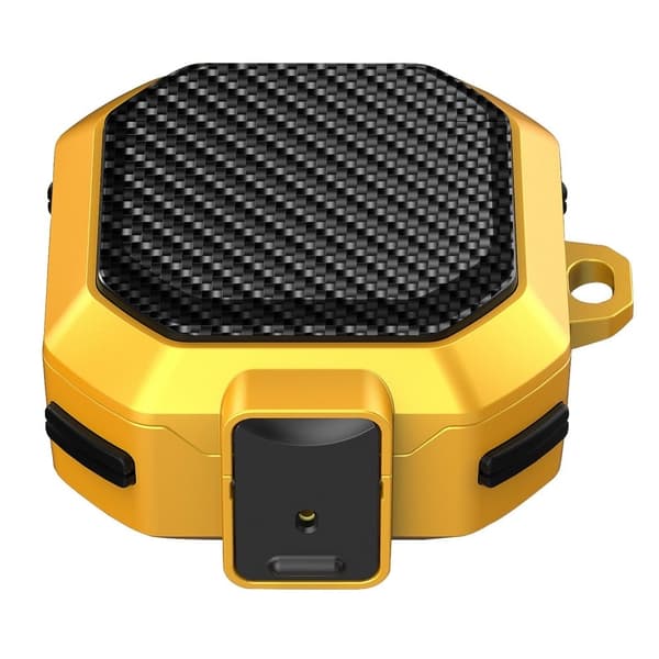 Samsung Galaxy Buds2 / Buds Pro / Live etui i kulfiber - Sort Gul Yellow