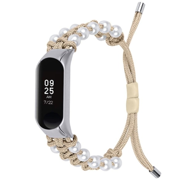Xiaomi Mi Smart Band 4 / 3 pearl décor braided watch strap - Apr Brun