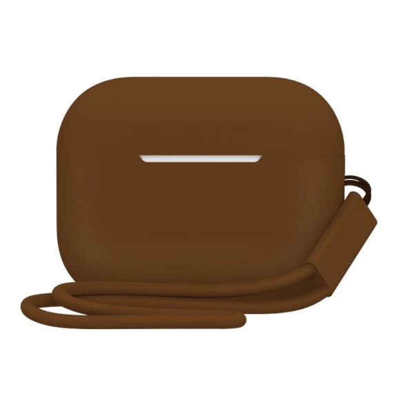 2.0mm AirPods Pro 2 silicone case with strap - Brown Brun