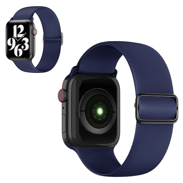 Apple Watch 44mm justerbar silikone-urrem - Midnatsblå Blue