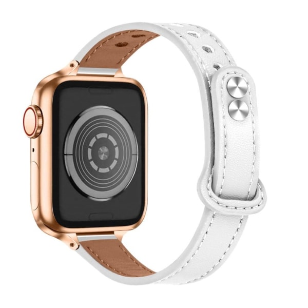 Apple Watch Series 8 (41mm) klockarmband i äkta koskinnläder - Vit Vit