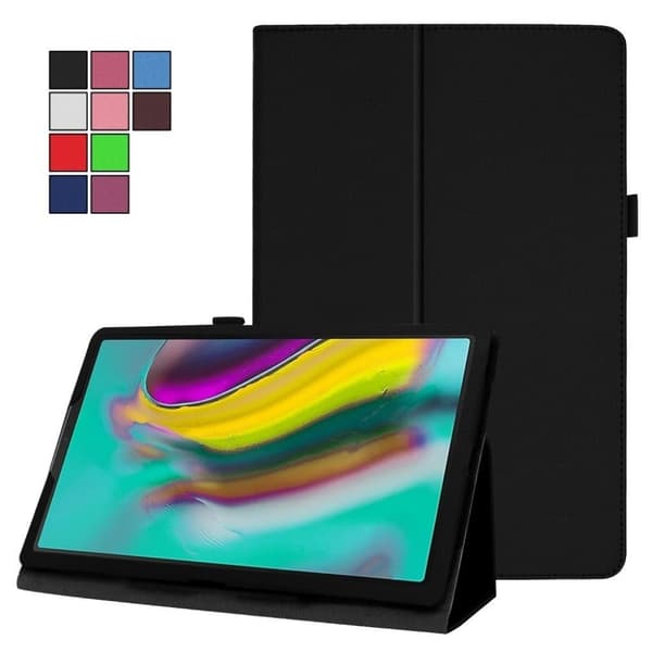 Samsung Galaxy Tab S5e litchi-nahkakotelo (T720) - Musta Black