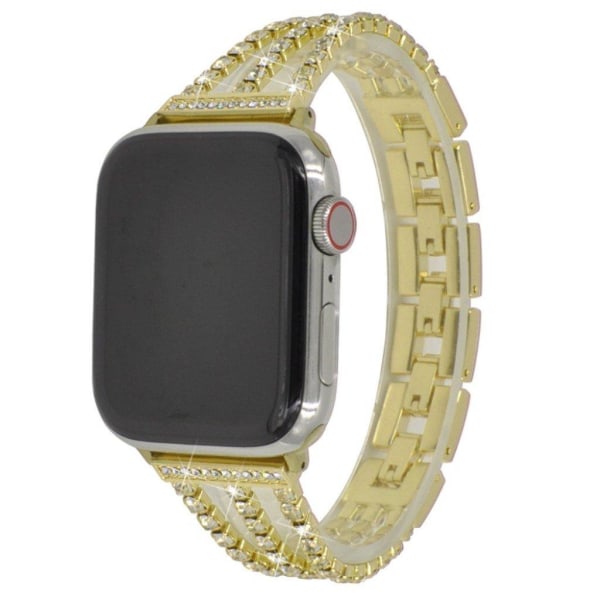 Apple Watch Series 5 44mm rhombus klockarmband - guld Guld