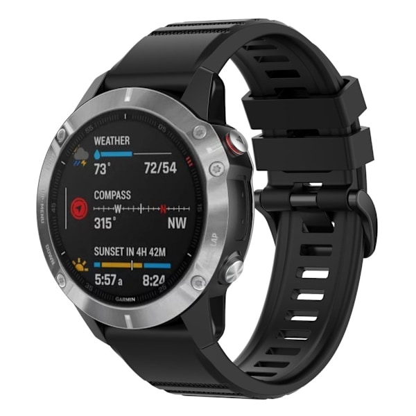 Garmin Epix / Fenix 7 silikone-urrem - Sort Black