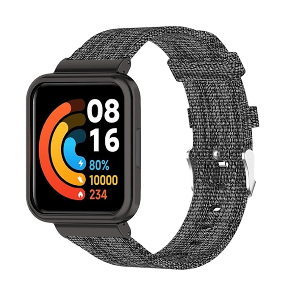 Xiaomi Redmi Watch 2 andningsbart klockarmband i nylon - Grå Silvergrå