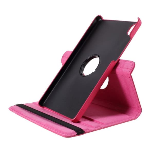 Lenovo Tab M8 360 roterbart läderfodral - Ros Rosa
