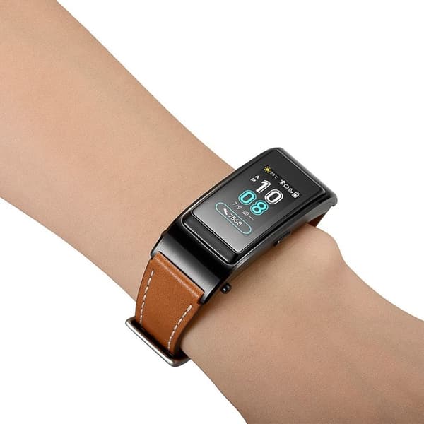 Huawei TalkBand B5 / B3 / B2 Active cool ægte læder Urrem - Brun Brown