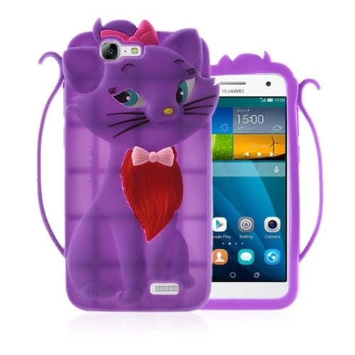 Hauger Huawei Ascend G7 Silicone Deksel - Lilla Purple