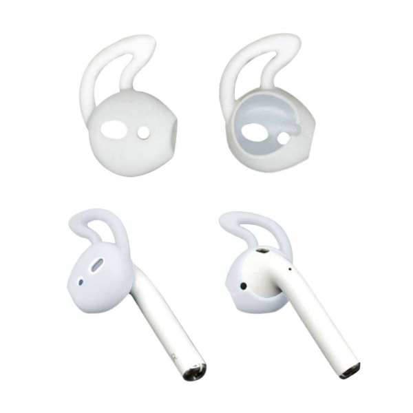 Apple Airpods 1 pari silikooni Ear Hooks Skin Cover korvaukset Apple AirPods - Valkoinen White