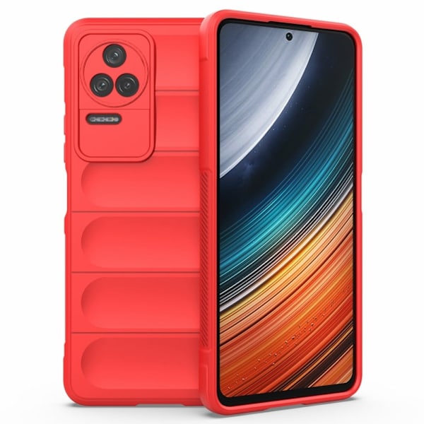 Mjukt greppformat Xiaomi Poco F4 / Xiaomi Redmi K40S skal - Röd Röd