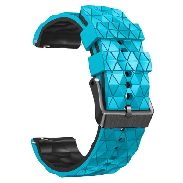 22mm Universal icosahedron style silicone watch strap - Sky Blue Blå