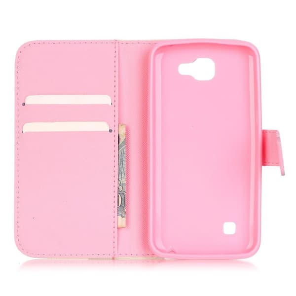 Moberg PU-läderfodral för LG K4 - Chevron Smile Rosa