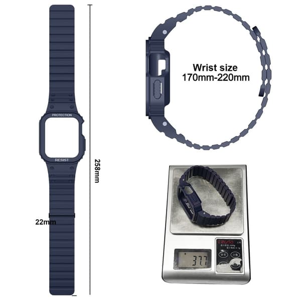 Apple Watch Series 8 (45 mm) silikonerem med cover - Grøn Green