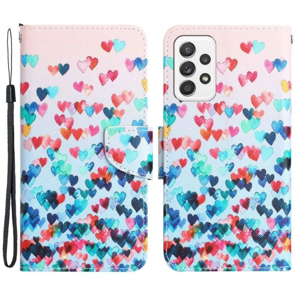 Wonderland Samsung Galaxy A53 5G Läppäkotelo - Love Heart Multicolor