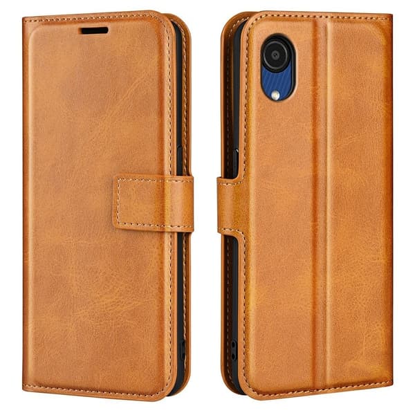 Lompakko Nahkakotelo For Samsung Galaxy A03 Core - Keltainen Yellow