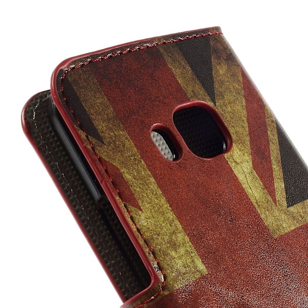 Moberg HTC One M9 Læder Etui Med Kortholder - Klassisk Brittisk Flag Multicolor