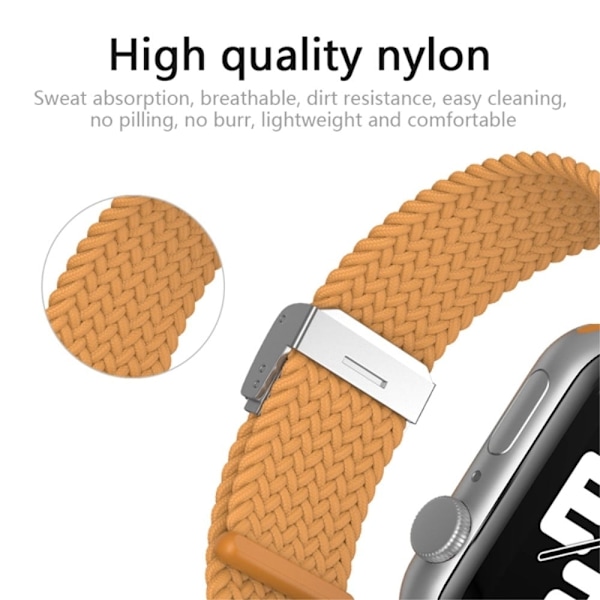 Apple Watch (41 mm) klockarmband i cool nylon - Jeansblå multifärg