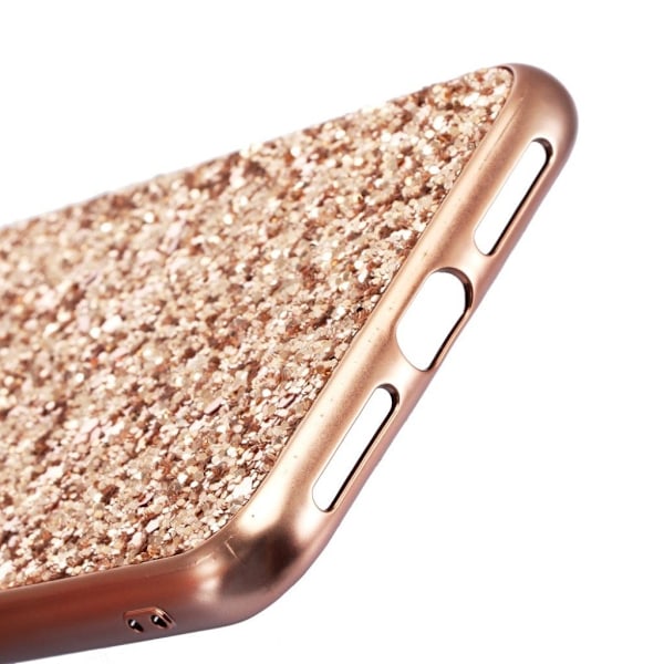 Glitter iPhone Xs Max deksel - Rose gull Pink