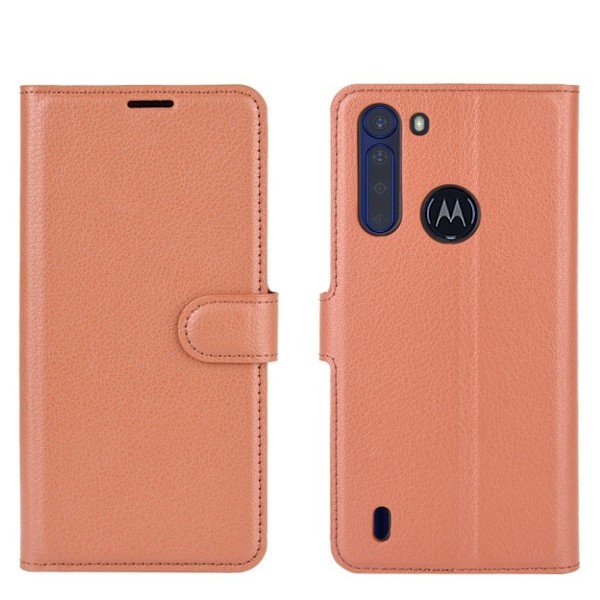 Classic Motorola One Fusion Flip Etui - Brun Brown