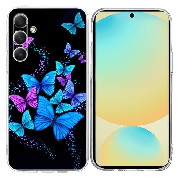 Vibe Samsung Galaxy A56 -kansi - Värikkäitä Perhosia Blue