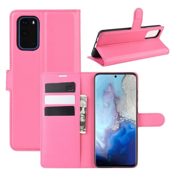 Classic Samsung Galaxy S20 flip etui - Rose Pink