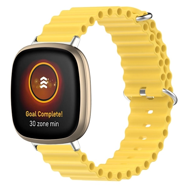 Fitbit Sense 2 / Versa 4 / 3 ocean band style urrem - Gul Yellow