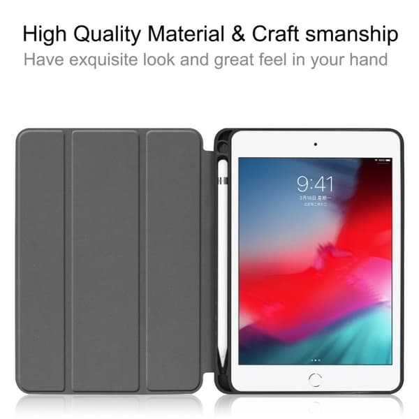 iPad Mini (2019) Foldbart Skinnetui - Svart Black