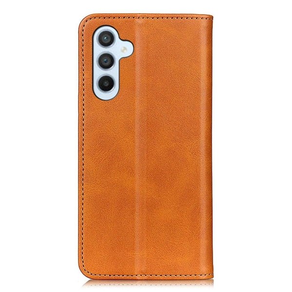 Flip Etui med Pung i Ægte Læder til Samsung Galaxy A54 - Brun Brown