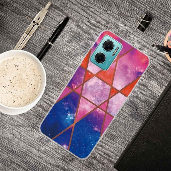 Marble design Xiaomi Redmi Note 11E cover - Rose / Orange / Blå Multicolor
