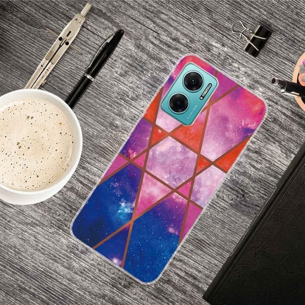 Marmormotiv Xiaomi Redmi Note 11E skal - Ros / Orange / Blå multifärg