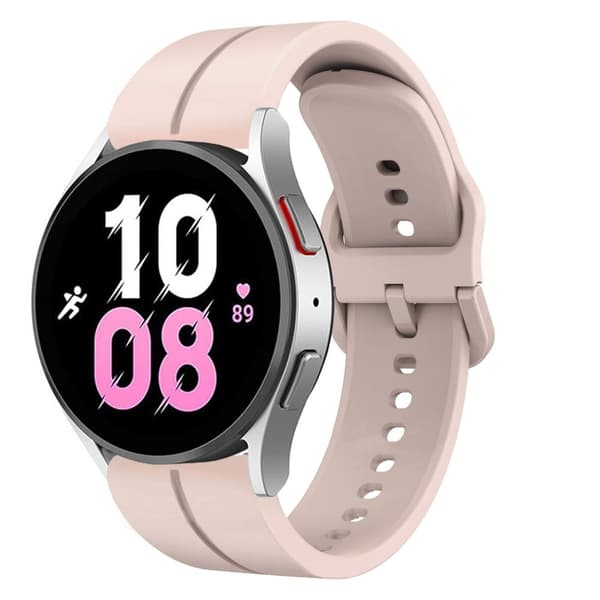 20 mm silikonerem til Samsung- og Huawei-ure - Lyserød Pink