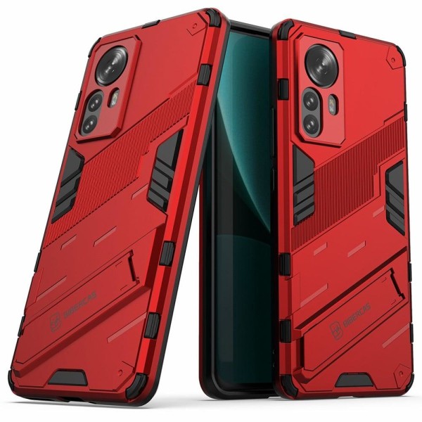 Shockproof hybrid cover with a modern touch for Xiaomi 12 Pro - Red