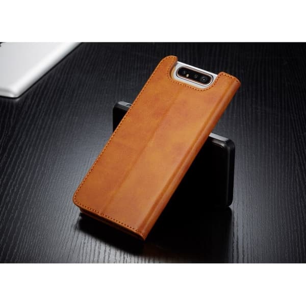 LC.IMEEKE Samsung Galaxy A80 flip etui - Lysebrun Brown