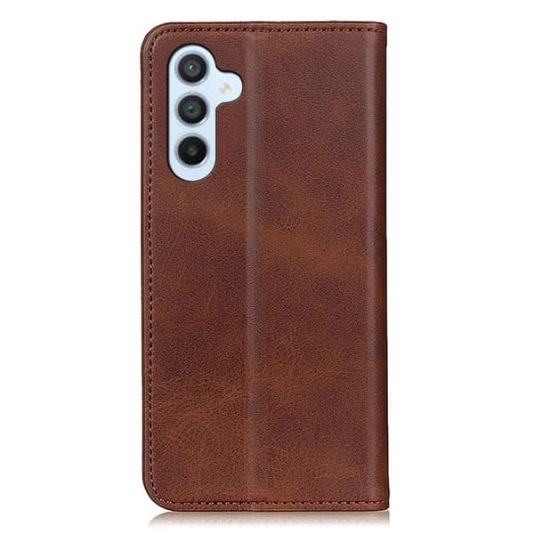 Flip Etui med Pung i Ægte Læder til Samsung Galaxy A54 - Kaffe Brown
