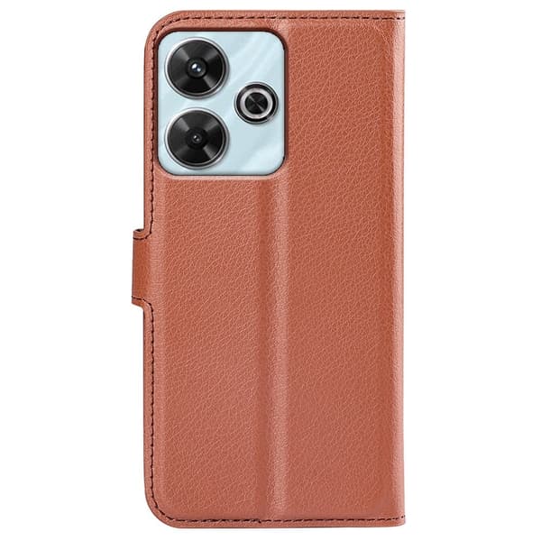 Klassisk Xiaomi Redmi 13 / Xiaomi Redmi Note 13R / Xiaomi Poco M6 flip etui - Brun Brown