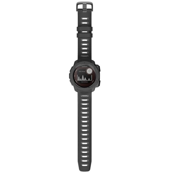 Garmin Instinct Esports /Instinct tofarvet silikone-urrem - Sort / Grå Silver grey
