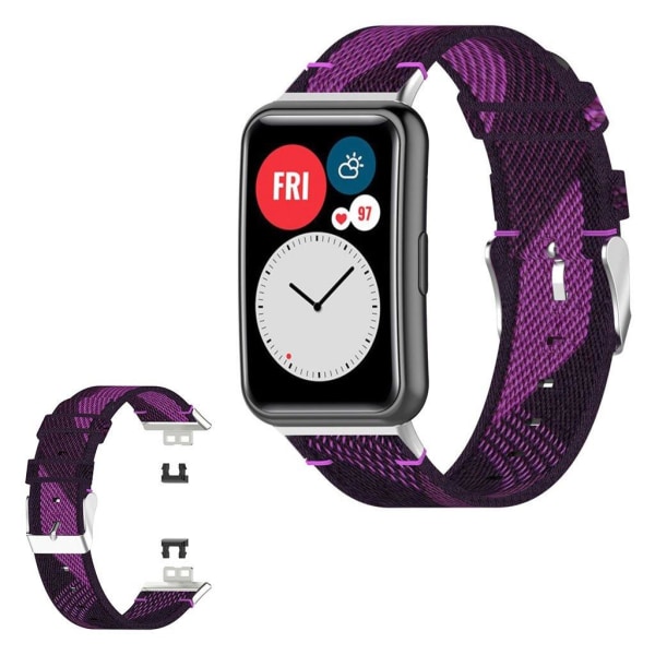 Huawei Watch Fit woven patetrn watch band - Purple Lila
