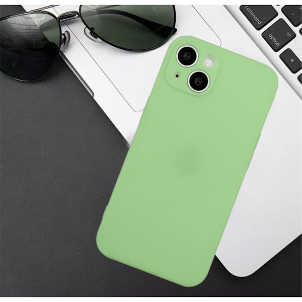 Avfasat gummerat droppskydd för iPhone 15 Plus - Matcha Grön Grön