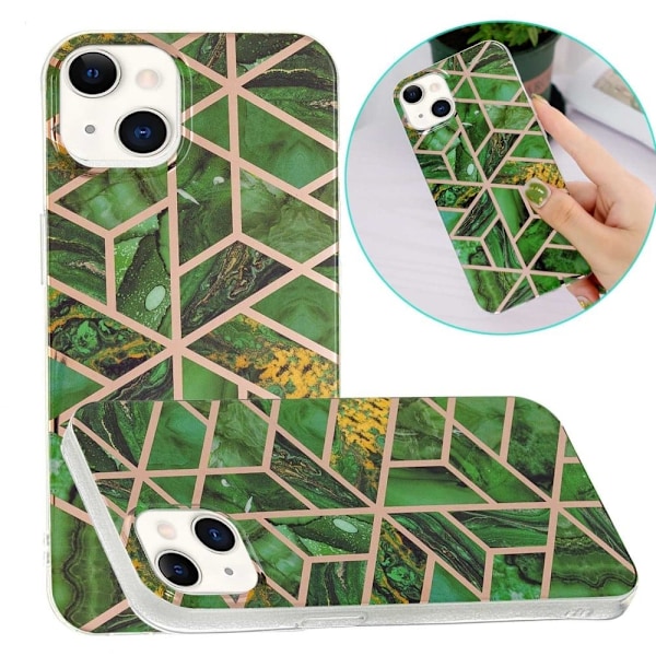 Marmormotiv iPhone 14 skal - Grön Grön