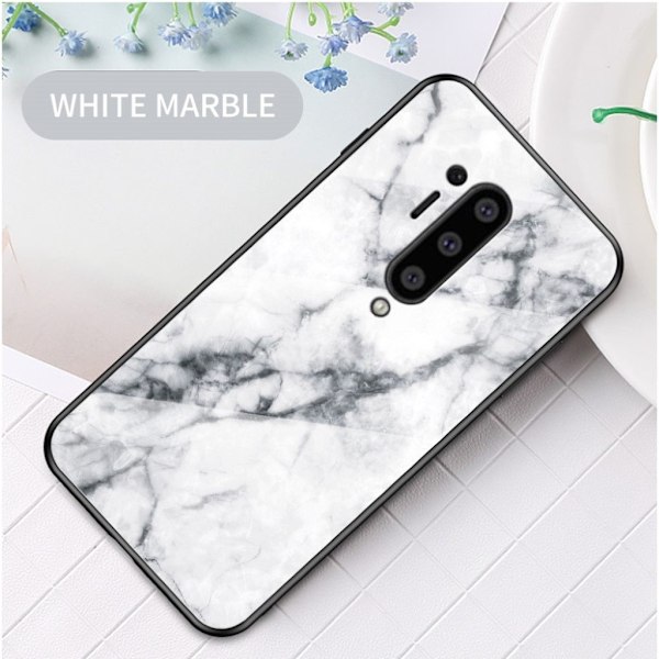 Fantasy Marmor OnePlus 8 Pro skal - Vit Vit