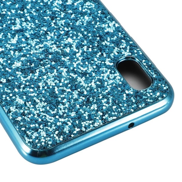 Glitter Samsung Galaxy A10 cover - Blå Blue