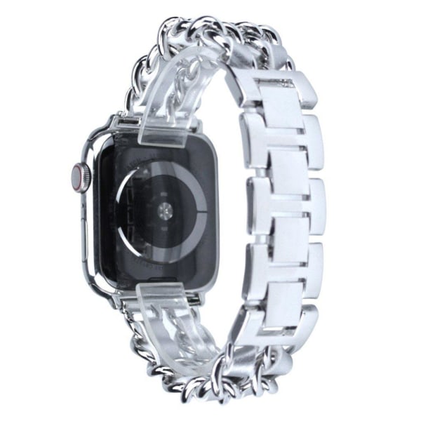Apple Watch Series 5 40 mm elegant mønstret urrem - Sølv Silver grey