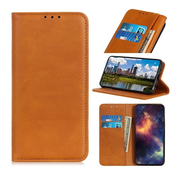 Huawei P30 Lite split læderetui - Brun Brown